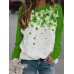 Women's shirt, long sleeved round neck T-shirt, lucky HF2512-04-01